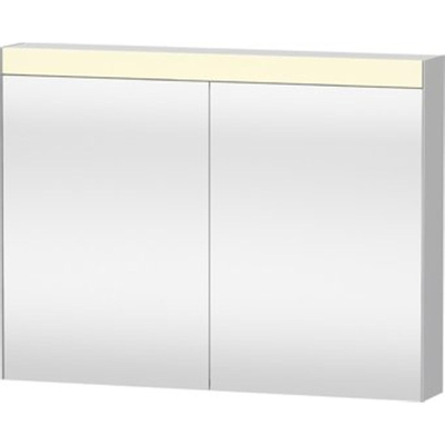 Duravit Best spiegelkast met LED verlichting en wastafelverlichting m. 2 deuren 101x76x14.8cm m. schakelaar-stopcontact module