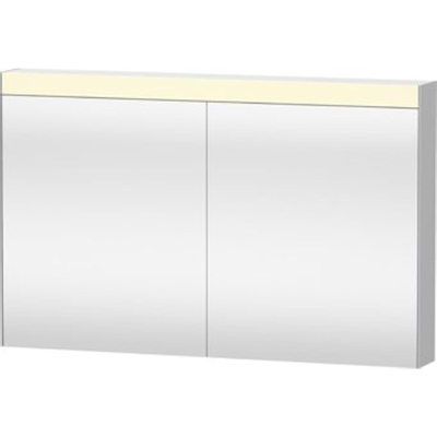 Duravit Best spiegelkast met LED verlichting en wastafelverlichting m. 2 deuren 121x76x14.8cm m. schakelaar-stopcontact module