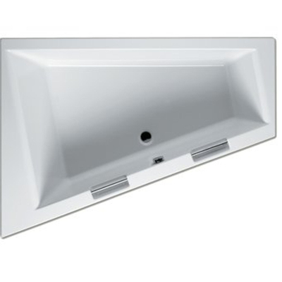 Riho Doppio baignoire 180x130cm installation d'angle gauche rectangulaire chanfreinée à droite blanc