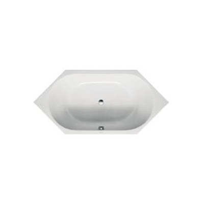 Duravit D-code Kunststof bad acryl zeshoekig - 190x90x40cm - zonder poten - glans wit