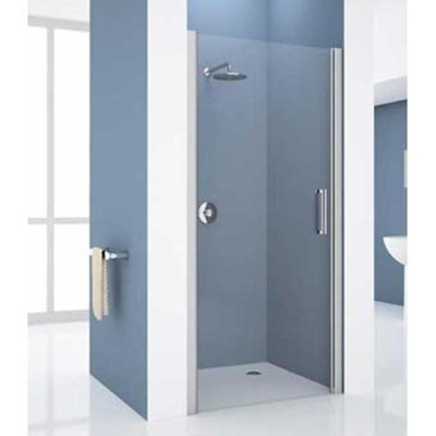 Novellini Giada Porte de douche pour niche 1B 87 90x195cm Droite Profilé Blanc et Verre transparent