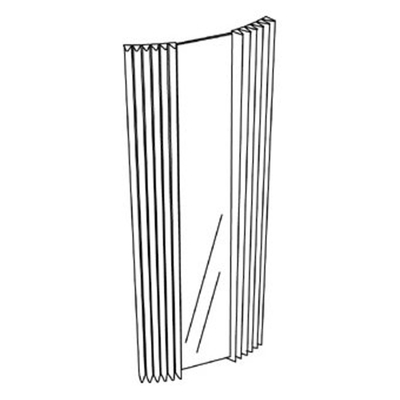 Jaga Iguana Visio Radiateur design avec miroir 1800x510mm 719W blanc mat