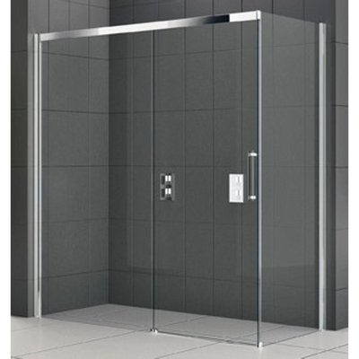 Novellini Rose FH paroi fixe 98/101x200cm pour porte coulissante PH profil chrome mat et verre clair