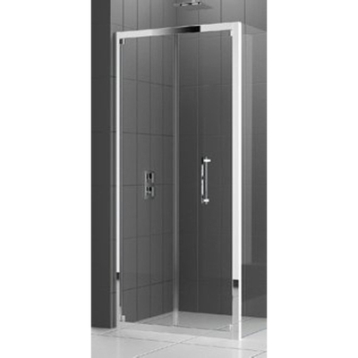 Novellini Rose S porte pliante 78/84x200cm profil blanc et verre transparent