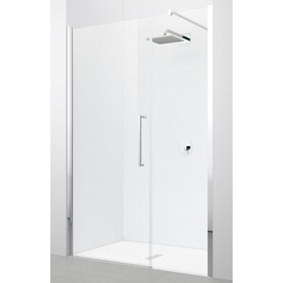Novellini Young 2.0 GFL porte pivotante avec paroi fixe en ligne pour niche 114/118x200cm matchroom/satin