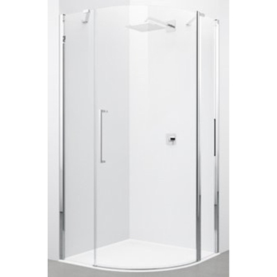 Novellini Young 2.0 R1 cabine de douche quart de cercle avec porte pivotante et panneaux fixes 97,5/99,5x200cm matchroom/transparent