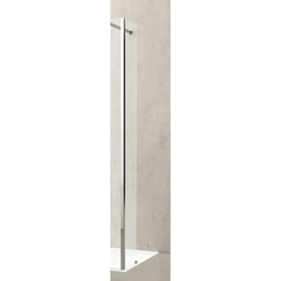 Novellini Kuadra paroi latérale hl 30x200cm pour douche à l'italienne h profil chromé avec verre transparent