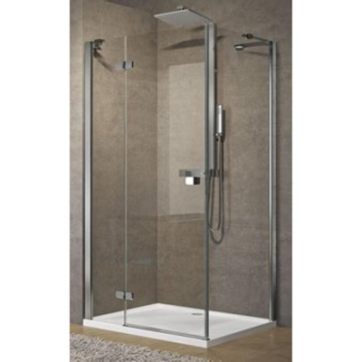 Novellini Brera paroi latérale f 77/79x200cm profil chrome réversible avec verre clair