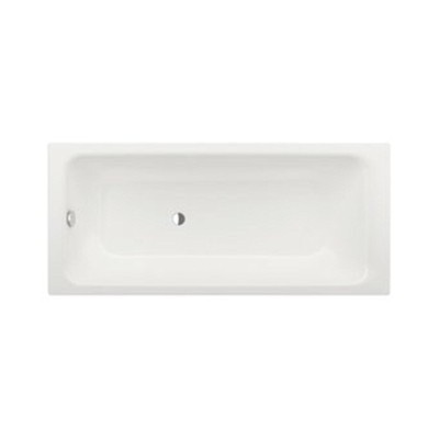 Bette Select baignoire tôle d'acier rectangulaire 170x75x42cm avec trop-plein arrière