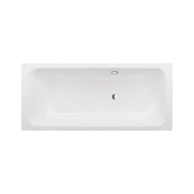 Bette Select baignoire tôle d'acier rectangulaire 170x75x42cm avec trop-plein arrière