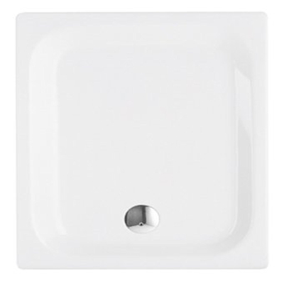 Bette Receveur de douche plat tôle d'acier rectangulaire 80x75x15cm blanc