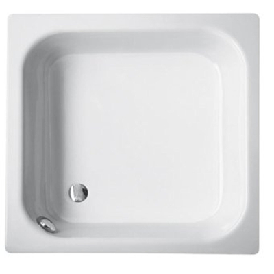 Bette Receveur de douche profond tôle d"acier 90x75x28cm rectangulaire blanc