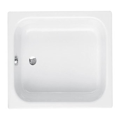 Bette receveur de douche tôle d'acier 100x100x28cm carré blanc