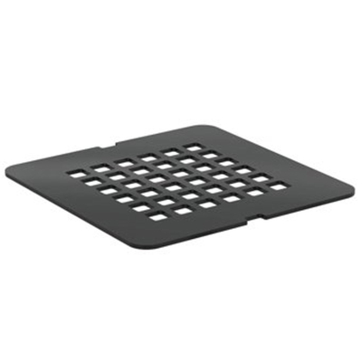 Ideal Standard Ultraflat Solid grille de recouvrement inox 12,5x12,5cm noir