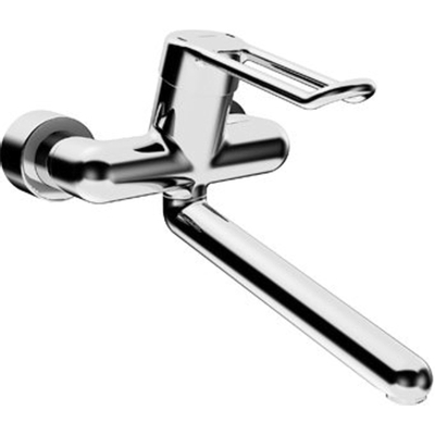 Hansa Hansamedipro robinet mural avec levier étrier de projection avec bec orientable 31,1 cm avec raccords encastrés fermables chrome