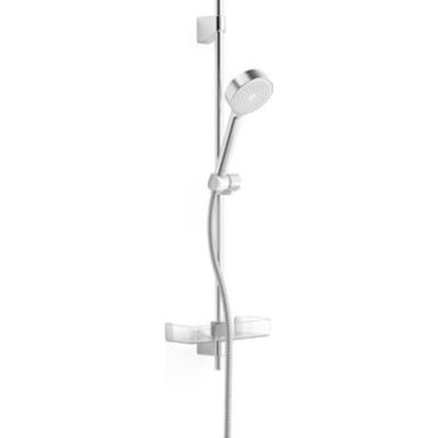 Hansa ensemble de douche basicjet barre de douche 720 mm douche à main 1 jet d95 mm avec porte-savon flexible de douche 1750 mm chromé