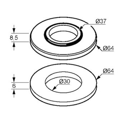 Kludi soucoupe de support pour 38913 et 38963