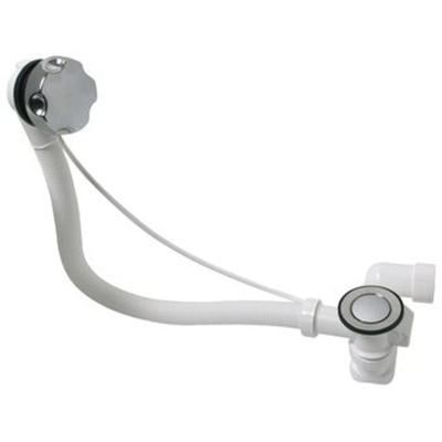 Crosswater Combinaison de vidage de baignoire - bonde clic-clac - bouton rotatif - universelle - chrome