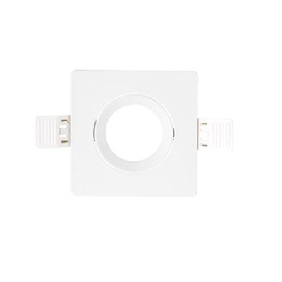 Interlight cadre carré ip20 pour module led mr16 90mm blanc il f90sw