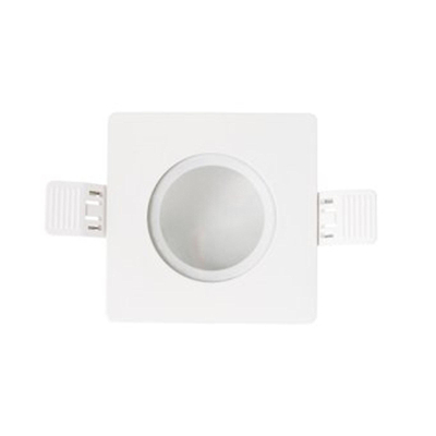 Interlight frame vierkant IP65 tbv LED module MR16 90mm wit IL F90SIPW