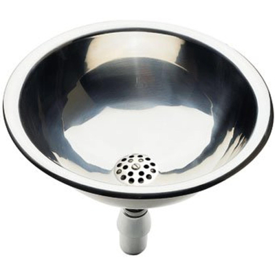 Plieger Rimini lavabo encastré 33,4cm inox poli avec bouchon de vidage