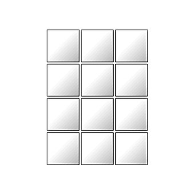Plieger Tiles miroir pour carrelage – 15 x 15 cm – lot de 12 – autocollant