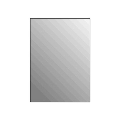 Plieger Basic 4mm rechthoekige spiegel 70x55cm zilver