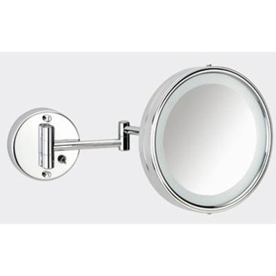 Plieger Basic scheerspiegel met verlichting 19cm wandmodel zwenkbaar met schakelaar chroom SHOWROOOMMODEL