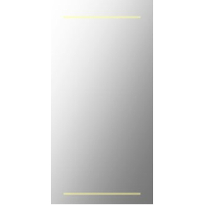 Plieger Basic spiegel met LED verlichting 2 zijden horizontaal 40x80cm verlichting in gezandstraald kader