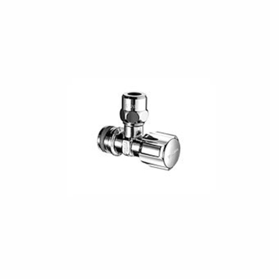 Schell Comfort Robinet d'arrêt d'angle avec rosace et bouton 3/8x10mm  chrome - 050980699 