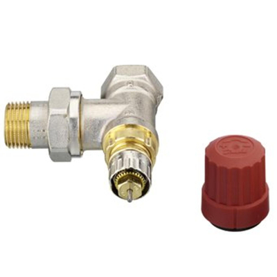 Danfoss robinet d'arrêt de radiateur avec préréglage 3/8 coudé Kvs = 065 m3/h RA N10