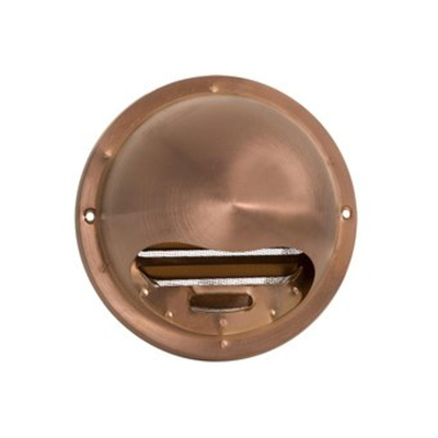 Nedco grille extérieure inox modèle bombé dim.ø 100mm avec grille cuivre rouge 62600126