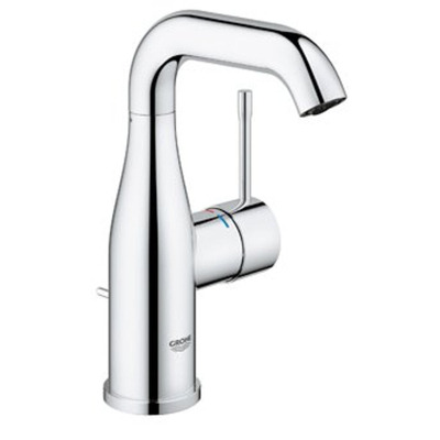Grohe Essence New wastafelkraan M-size met hoge draaibare uitloop met waste EcoJoy brushed cool sunrise TWEEDEKANS
