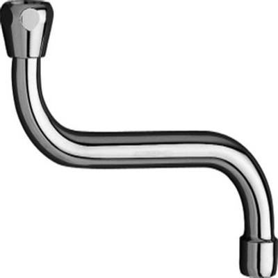 Neoperl bec universel en S vers le bas avec régulateur de jet 1/2 x13.5cm chrome