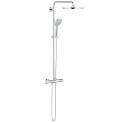 Grohe Euphoria XXL douchesysteem met douchekraan thermostatisch met Rainshower Cosmo 310 hoofddouche en handdouche brushed warm sunset TWEEDEKANS