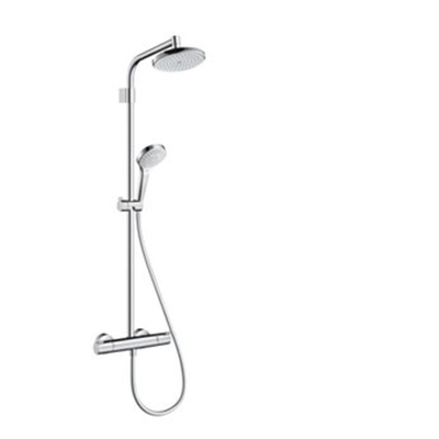Hansgrohe Croma 220 Vario Ensemble de douche supérieur - Ecostat 1001 - thermostatique - douche de tête 22cm - douchette s multi - chrome