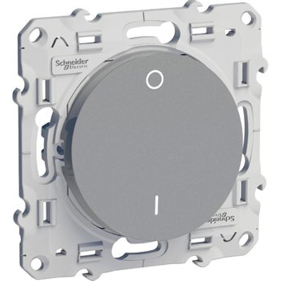 Schneider Electric interrupteur odace 2 pôles encastré aluminium