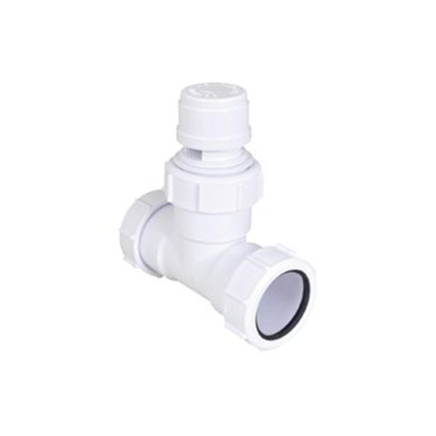 Walraven Mcalpine ventapipe jr beluchter met t stuk 40 mm wit TWEEDEKANS