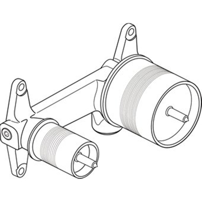 Ideal Standard inbouwdeel voor 2 gats wandkraan chroom