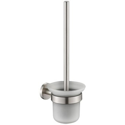 Plieger Vigo Ensemble brosse WC modèle mural avec verre inox brossé