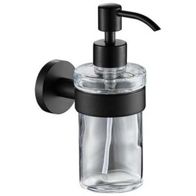 Plieger Vigo zeepdispenser glas met houder zwart