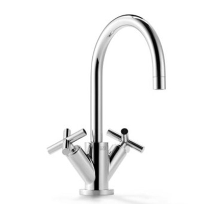 Dornbracht Tara. Melangeur de lavabo monotrou avec garniture d'écoulement Chrome