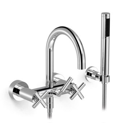 Dornbracht Tara robinet de baignoire avec inverseur et raccords, garniture incluse chrome