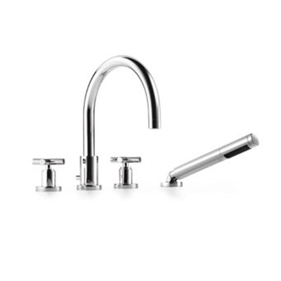 Dornbracht Tara Melangeur bain/douche a 4 trous pour montage sur gorge ou hors baignoire Platine