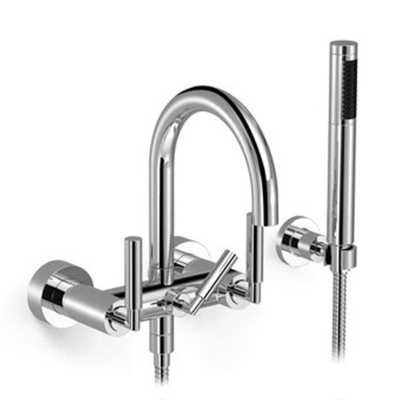 Dornbracht Tara Classic badkraan met omstel en koppelingen inclusief garnituur chroom