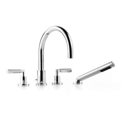 Dornbracht Tara Classic Melangeur bain/douche a 4 trous pour montage sur gorge ou hors baignoire Platine