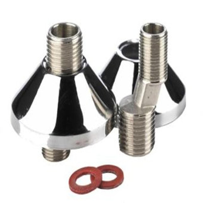 Raccord en S avec rosace par paire 3/4 x1/2 long