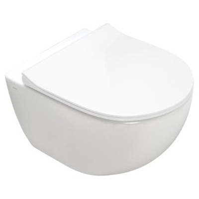 Plieger Zano WC suspendu – Rim-ex – profondeur 54 cm – avec abattant fin (slim) softclose – blanc brillant
