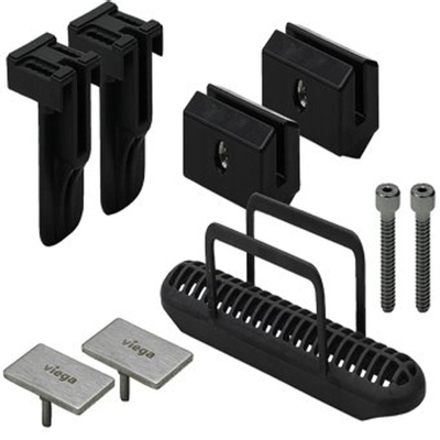 Viega jeu de pièces pour grille à encastrer avec capuchons décoratifs mats et piège à saletés