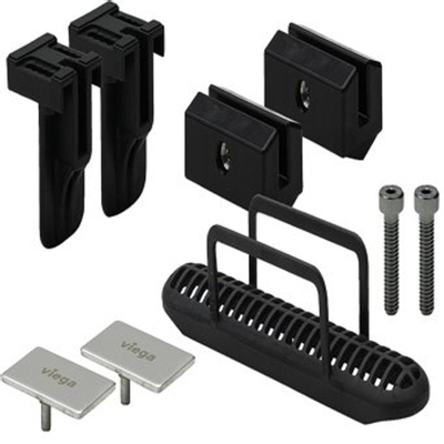 Viega Advantix kit d'accessoires pour le montage d'une grille enfichable raccourcie avec capuchons décoratifs brillants et piège à saletés